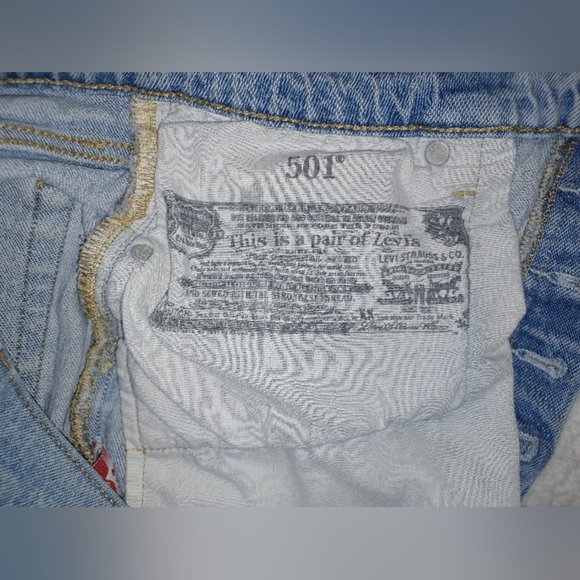 🍒 Levi's 501 Classic Fit Straight Leg Button Fly Jeans - Picture 7 of 10